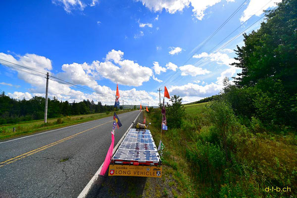 CA. Solatrike on the road of Cape Breton Island