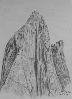 029.Skizze, Mt. Fitz Roy /Argentinien
