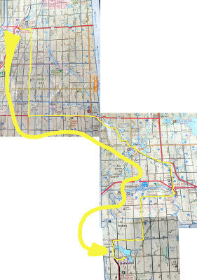 Map 46: Ponoka - Delburn