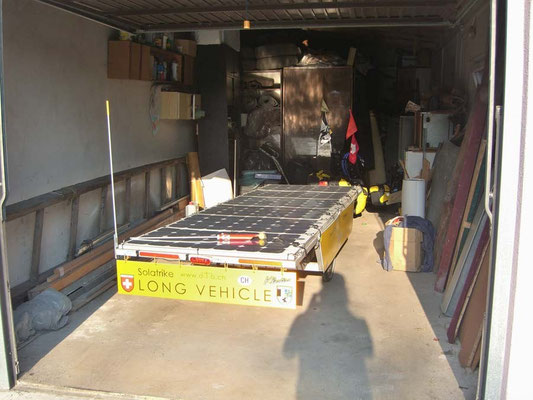 PL: Solatrike in Garage verstaut