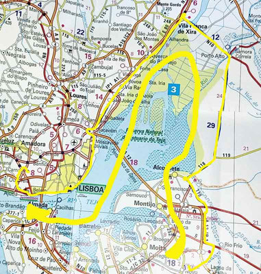 Map 195: Pinhal Novo - Lissabon