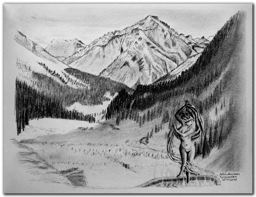 169.Skizze.Altyn Arashan.Kyrgyzstan