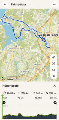 Map 199: Caldas da Rainha - Foz do Arelho and back