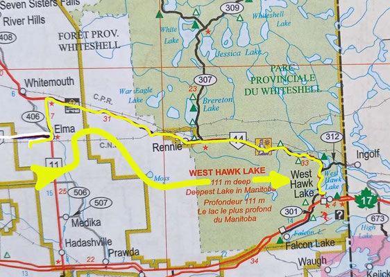 Map 71: Elma - West Hawk Lake