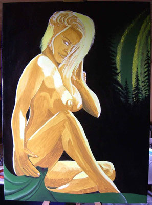 Frau vorgemalt (grundiert)