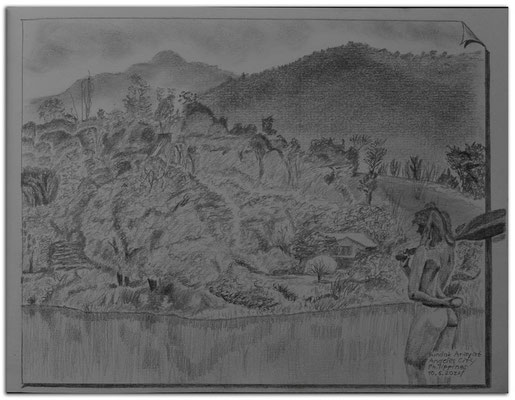 263.Skizze.Bundok Arayat.Angeles.Philippinen