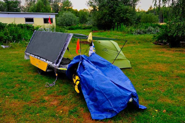 PL: Solatrike mit Tarp als Regendach