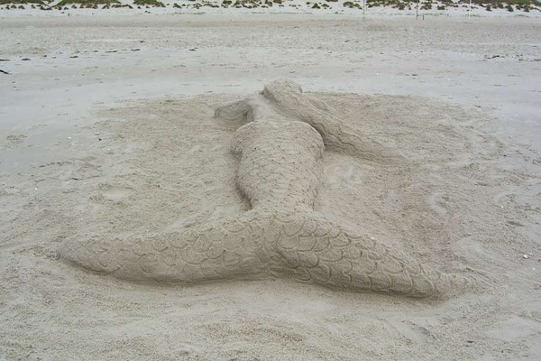 Sandskulptur "Nixe"