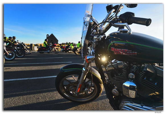 NZ0796.Lake Tekapo.Harley Davidson Charity ride