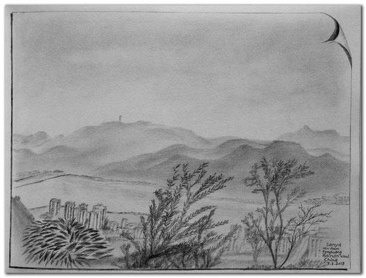 183.Skizze.Sanya,View from Fenghuang Hill.Hainan Island.China