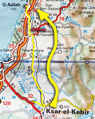 Map 174: Ksar-el-Kebir - Assilah