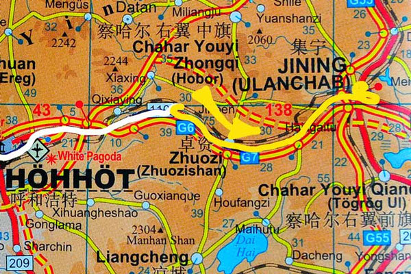 Tag 258:  Sandao Ying 三道营 -  Jining 集宁区