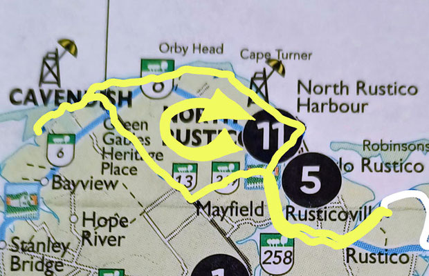 Map 119: Cymbria - Cavendish - Cymbria Roundtrip
