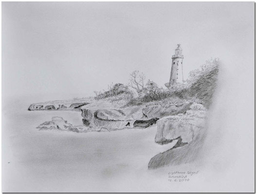 104.Skizze, Lighthouse Negril /Jamaica