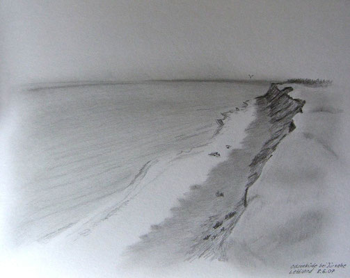 078.Skizze, Ostseeküste bei Jürkalne /Lettland