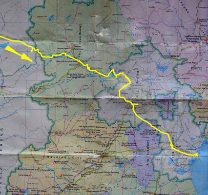 Übersichtskarte letzter Abschnitt - Map last part