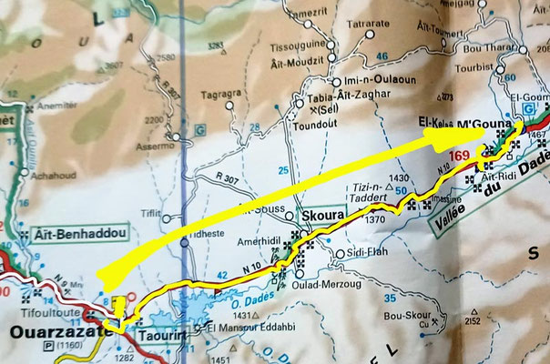 Map 157: Ouarzazate - El-Kelâa M'Goua