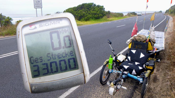 AU: Solatrike erreicht 33'000 km auf Great Ocean Road