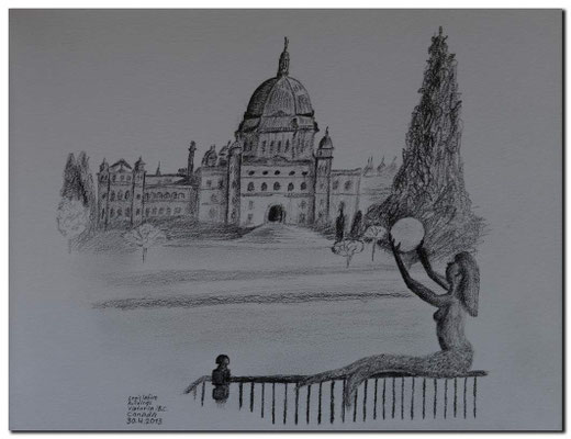 121.Skizze.Legislative Buildings,Victoria.BC.Canada