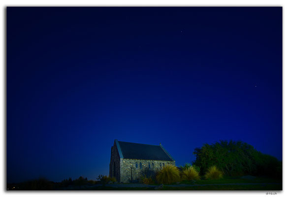 NZ0781.Lake Tekapo.Church of the good Shepherd at Full Moon