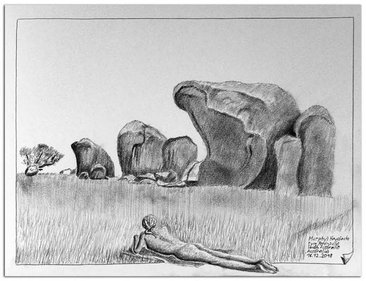 201.Skizze.Murphy's Haystacks.Eyre Peninsula.South Australia.AU