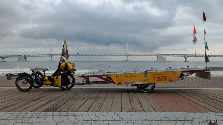 KR: Solatrike am Gwangalli Beach in Busan