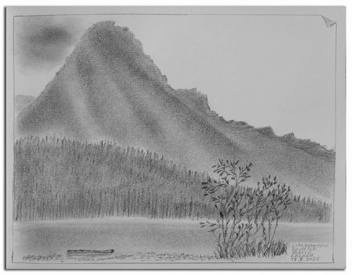 268.Skizze Waterfowl lake.Alberta.Canada