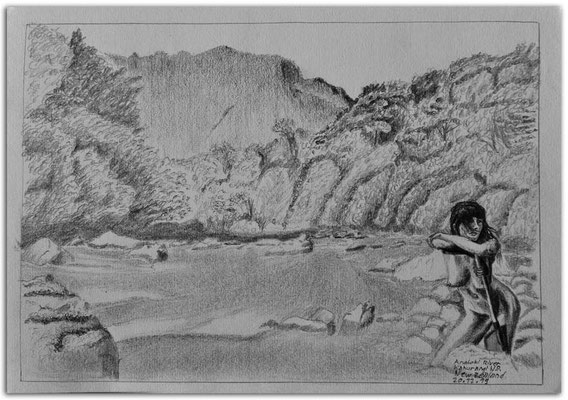 238.Skizze.Anatoki River.Kahurangi N.P.New Zealand