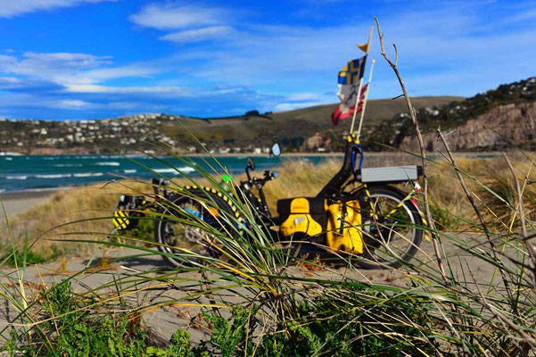 NZ: Solatrike am Strand von Southshore, Christchurch