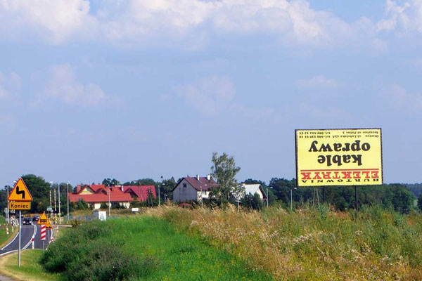 Polen.Verkehrtes Schild - muss wohl so sein