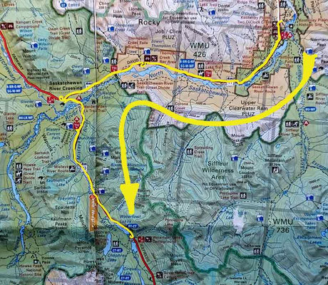Map 30: Goldeye Rec. Area - Waterfowl lake Camp
