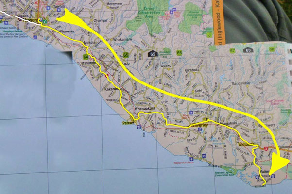 Tag 485: Hawera - Waiinu Beach