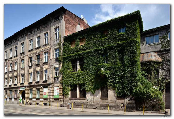 PL128.Lodz.eingewachsenes Haus