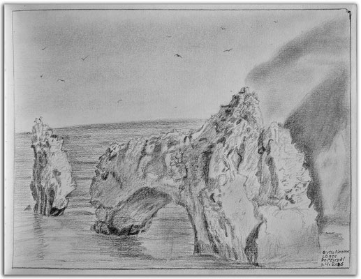 297.Skizze.Grotto pioneers.Lagos.Portugal