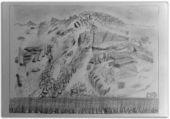 234.Skizze.Iron Lake.Kahurangi N.P.New Zealand