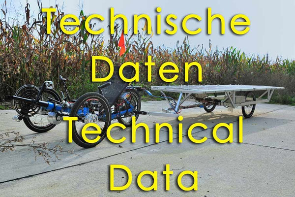 Solatrike, Technische Daten, Technical data