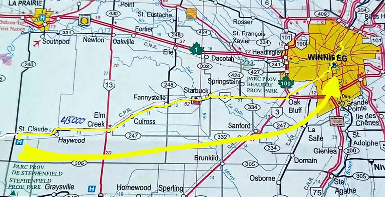 Map 69: Saint Claude - Winnipeg