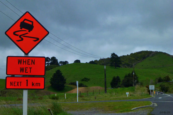 New Zealand.Slippery when wet