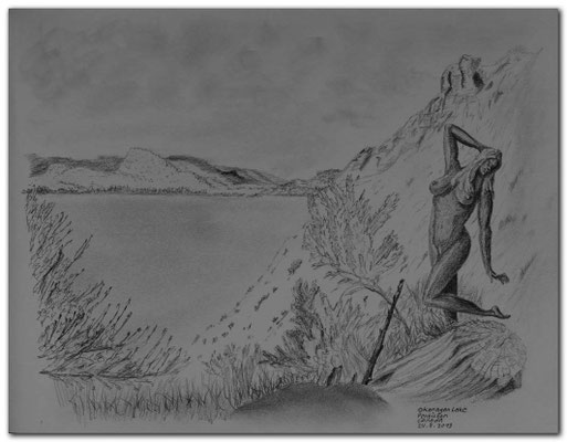 126.Skizze.Okanagan Lake.Penticton.Canada