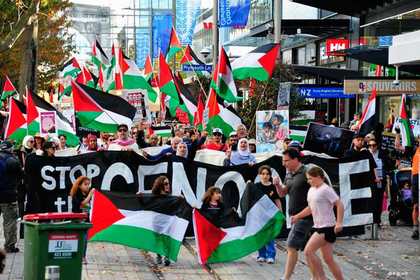 Christchurch. Rally for Palestine