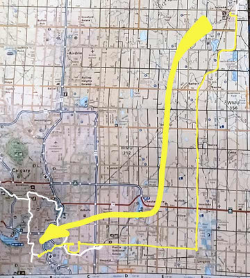 Map 49: Irricana - Calgary