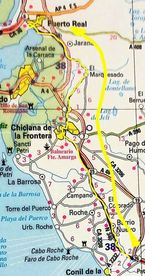 Map 179b: Conil de la Frontera to Puerto Real