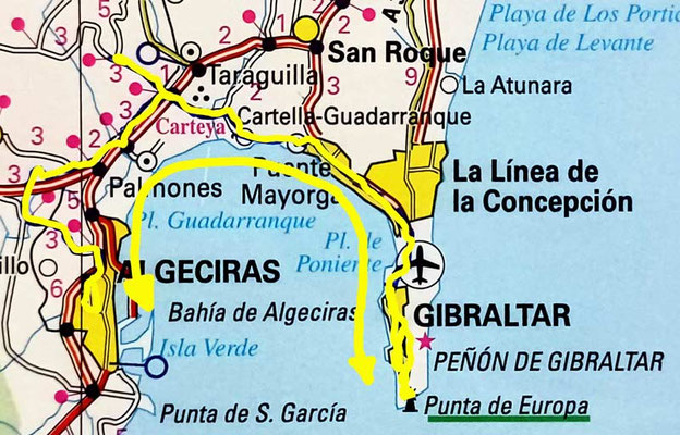 Map 140a: Algeciras - Gibraltar - Algeciras