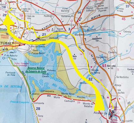 Map 194: Alcácer do Sal - Pinhal Novo