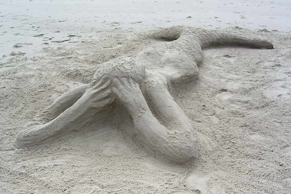 Sandskulptur "Nixe"