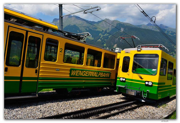 GW0543. Wengernalpbahn bei Kreuzung