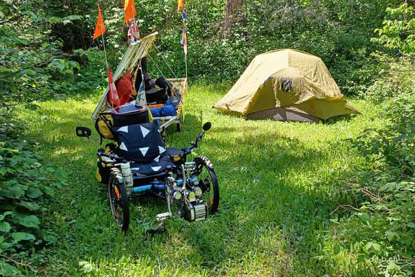 CA. Solatrike at Schreiber Campground