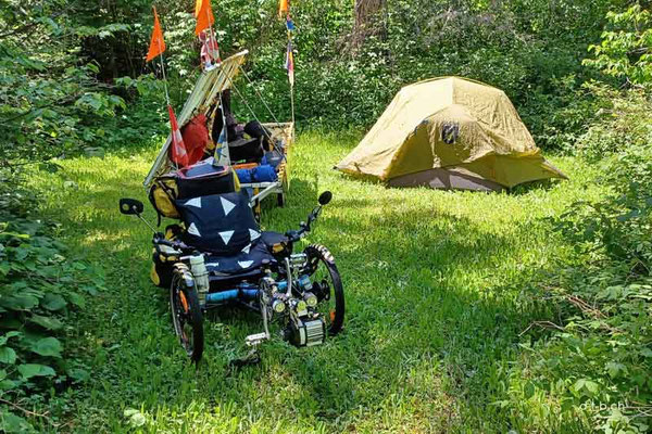 CA. Solatrike at Schreiber Campground
