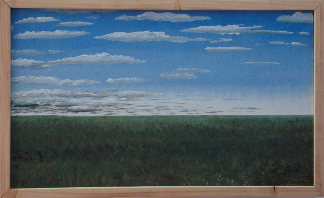 Ölbild der Pampa aus einer Trilogie