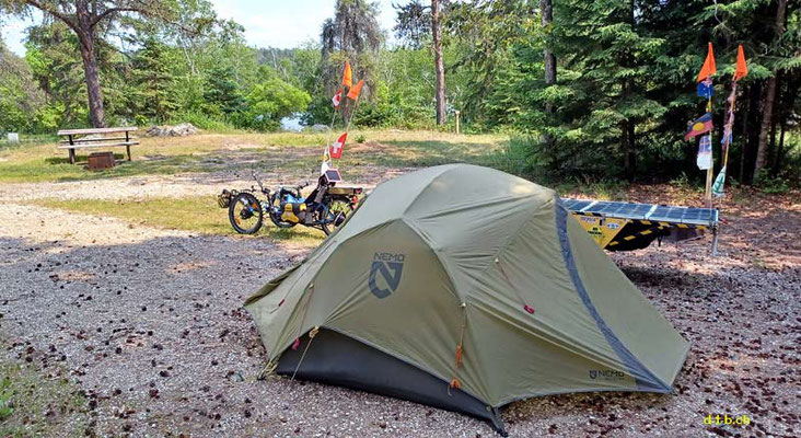 CA. Solatrike at West Hawk Lake Camp